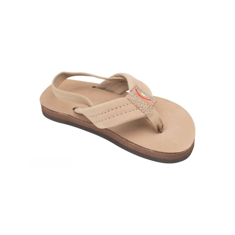 Rainbow Kids Premier Leather With Back Strap Sierra Brown Sandal